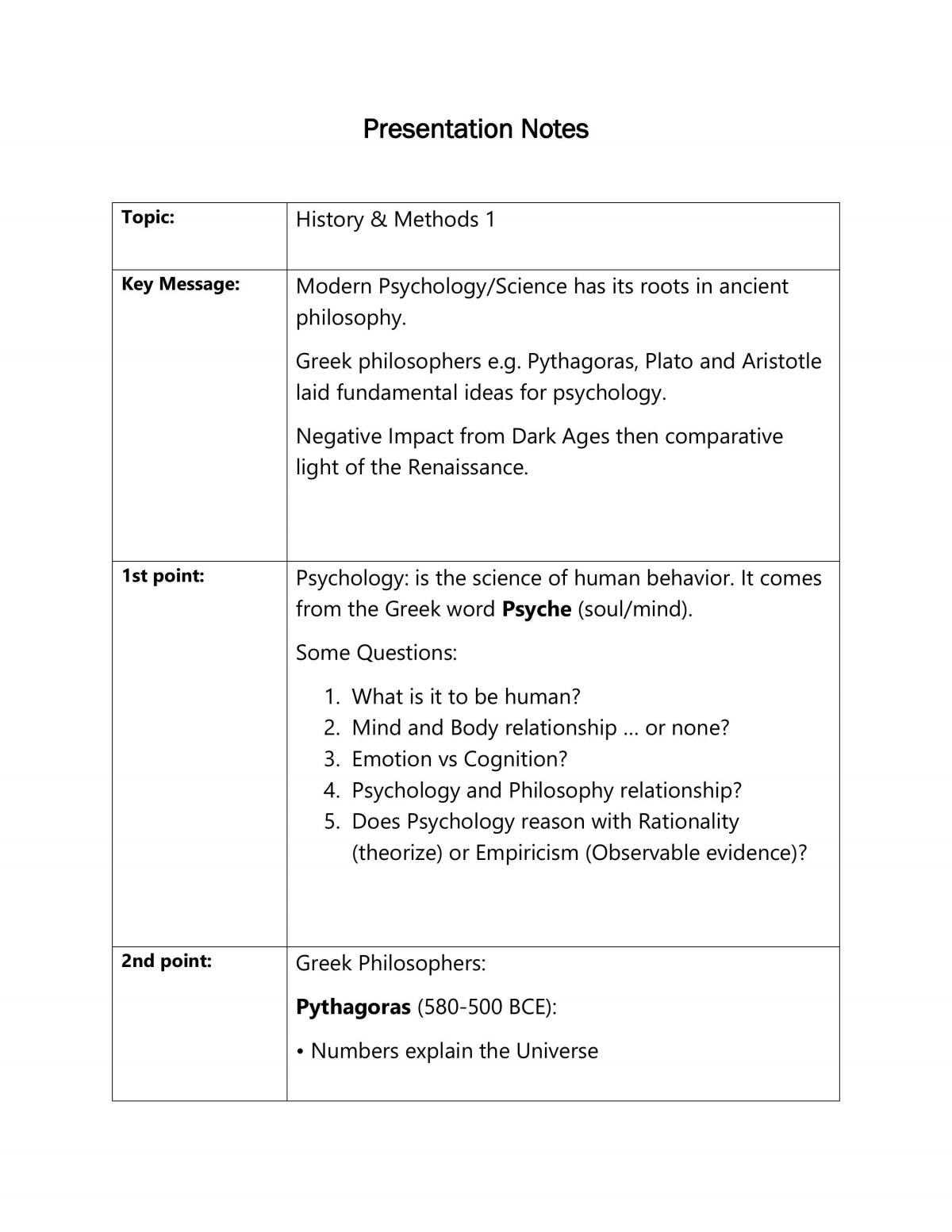 PSYC104 Lecture notes 1 - Page 1