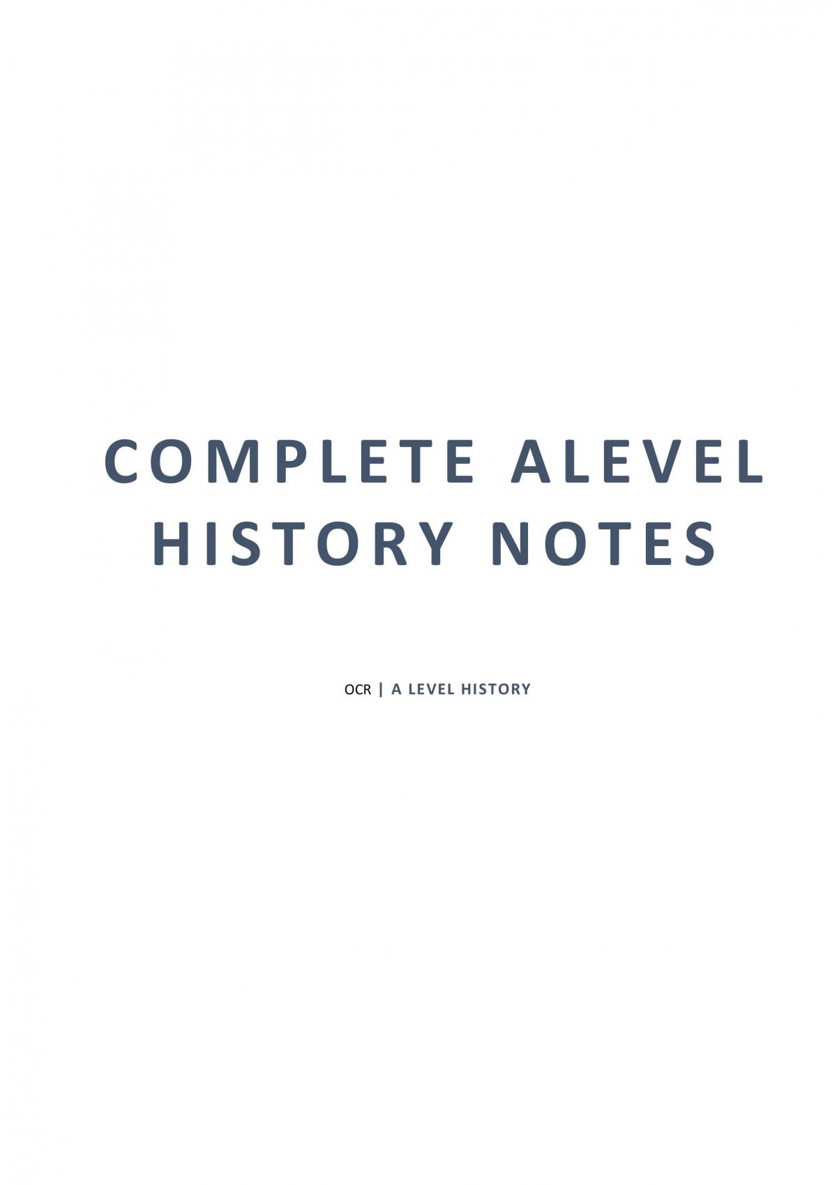 From Pitt to Peel Notes - Page 1