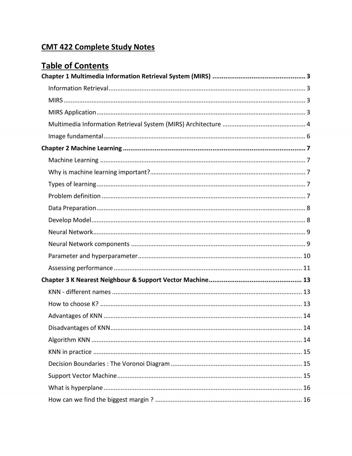 CMT422 Complete Study Notes - Page 1