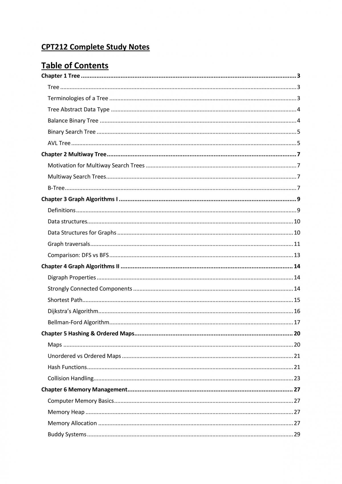 CPT212 Complete Study Notes - Page 1