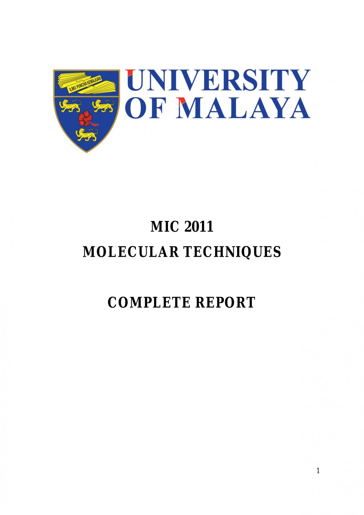 Complete Practical Report - Page 1