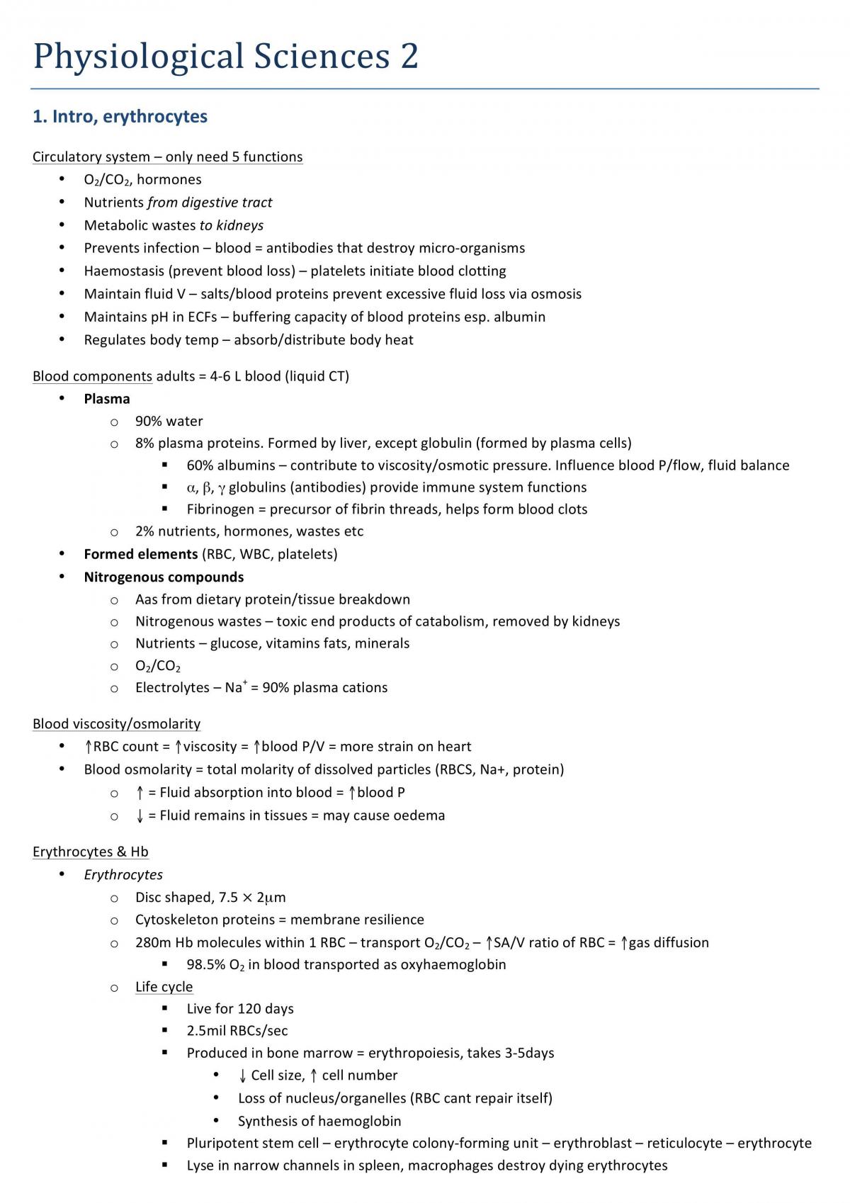BMS130 notes - Page 1
