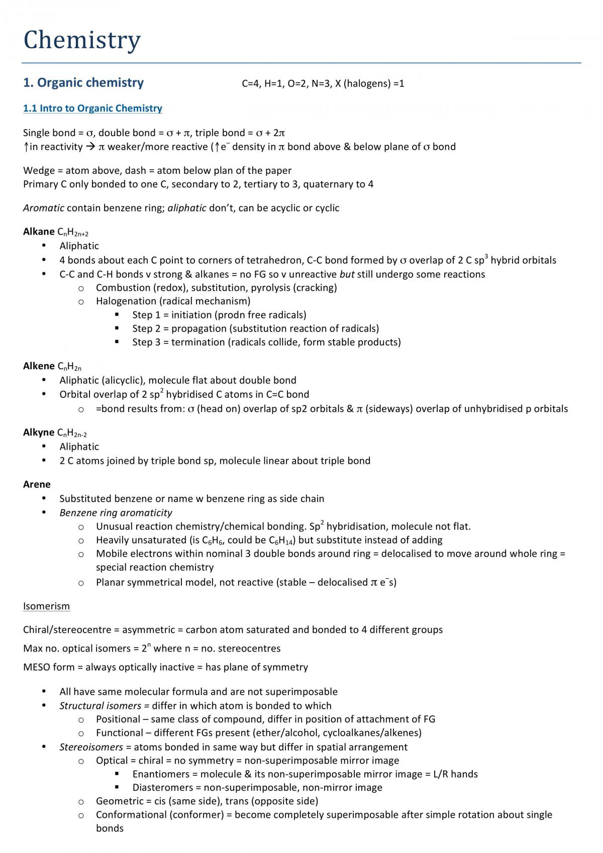 CHM107 notes - Page 1