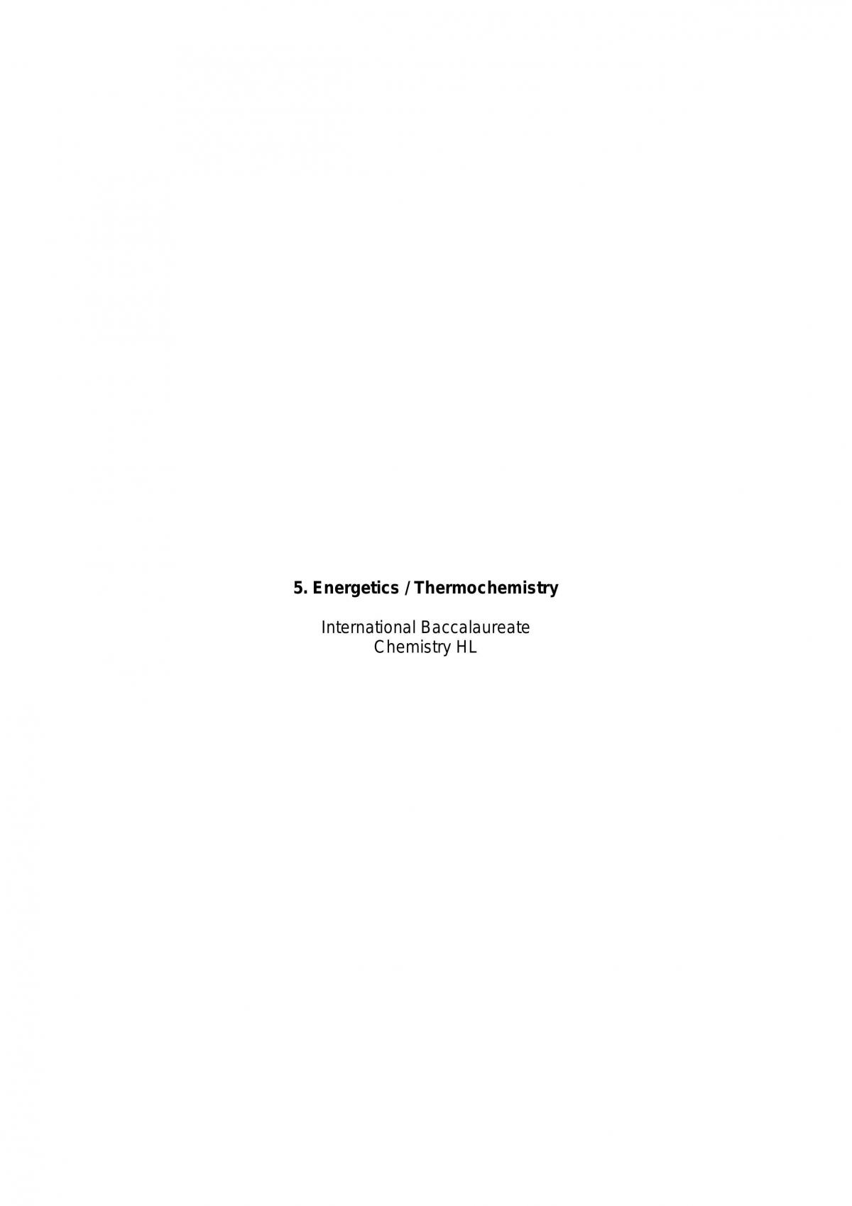 Topic 5 Energetics / Thermochemistry - Page 1