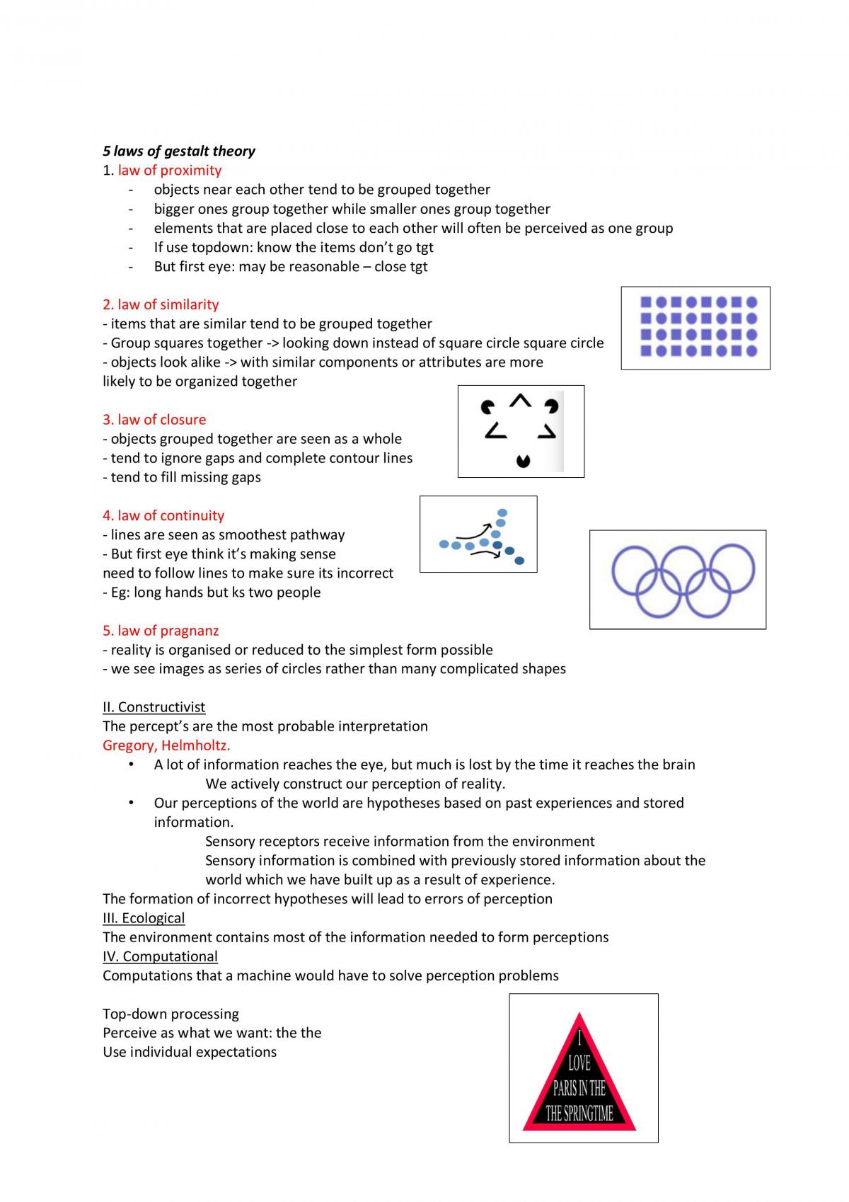 Cognitive Psychology full notes - Page 3
