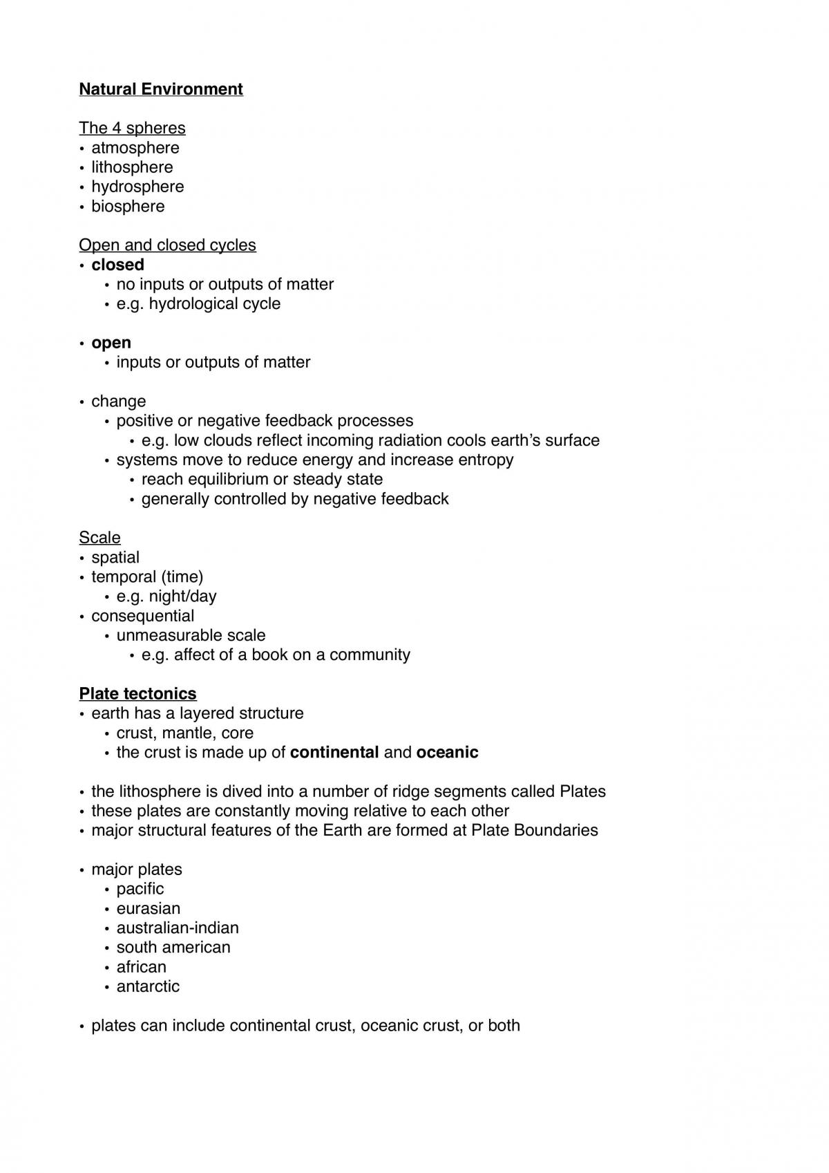 Complete Notes for Natural Environment Subject - Page 1