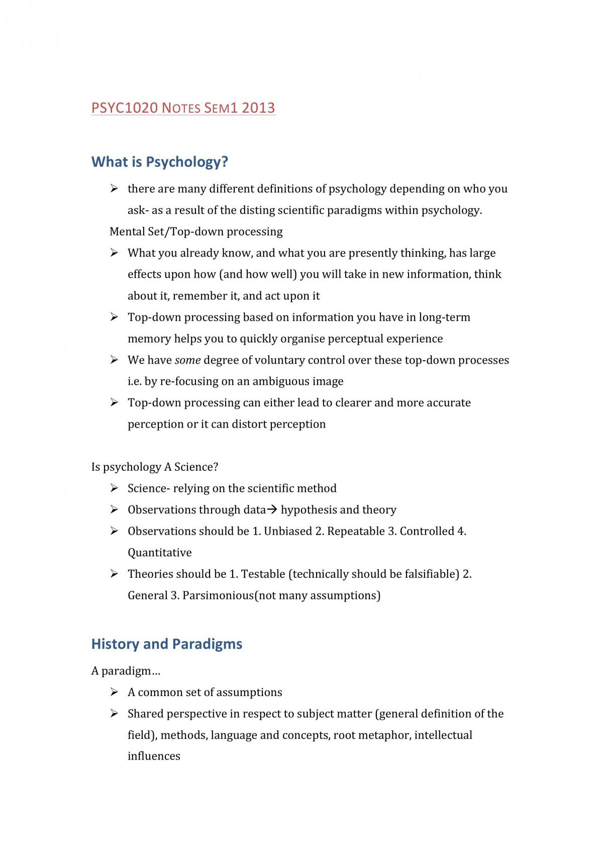Exam Notes - Page 1