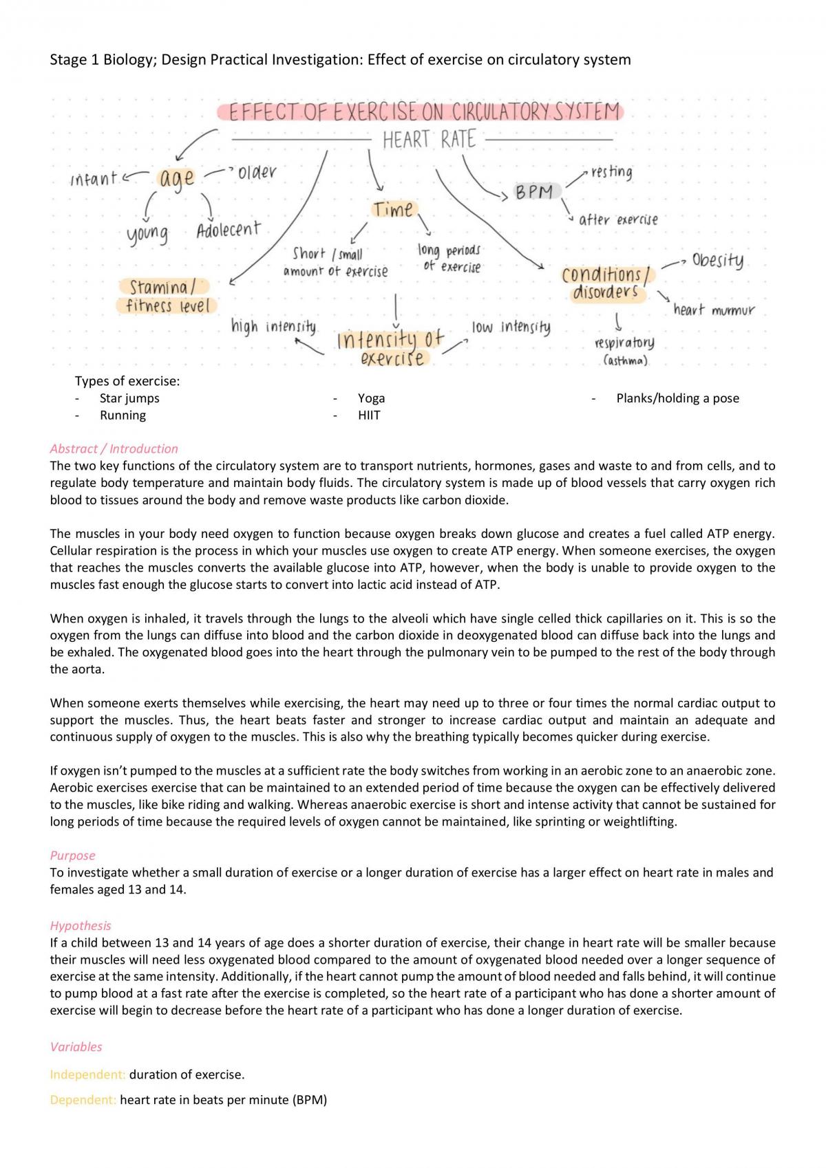 Deconstruction and Design Practical: Circulatory System - Page 1