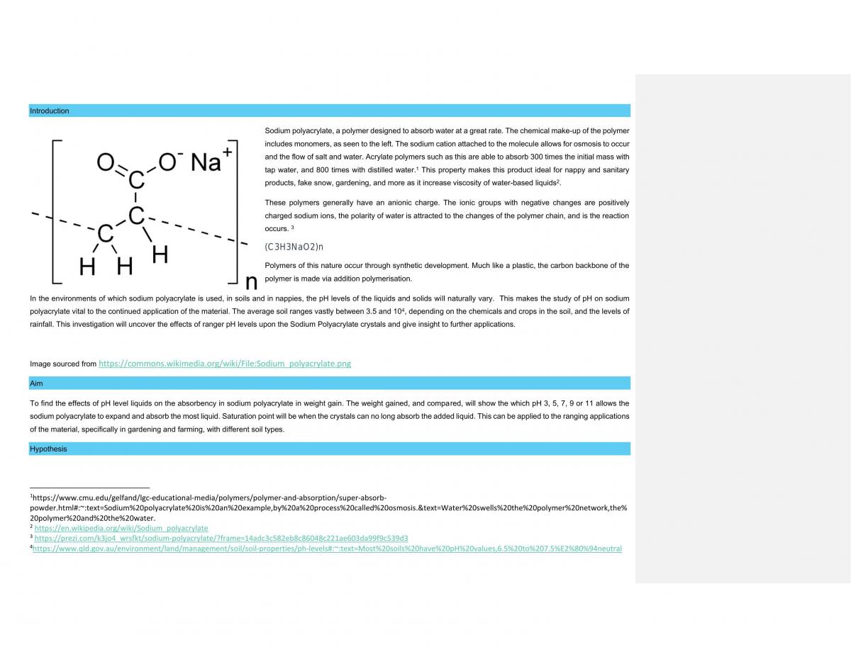 Design Practical Sodium Polyacrylate - Page 1