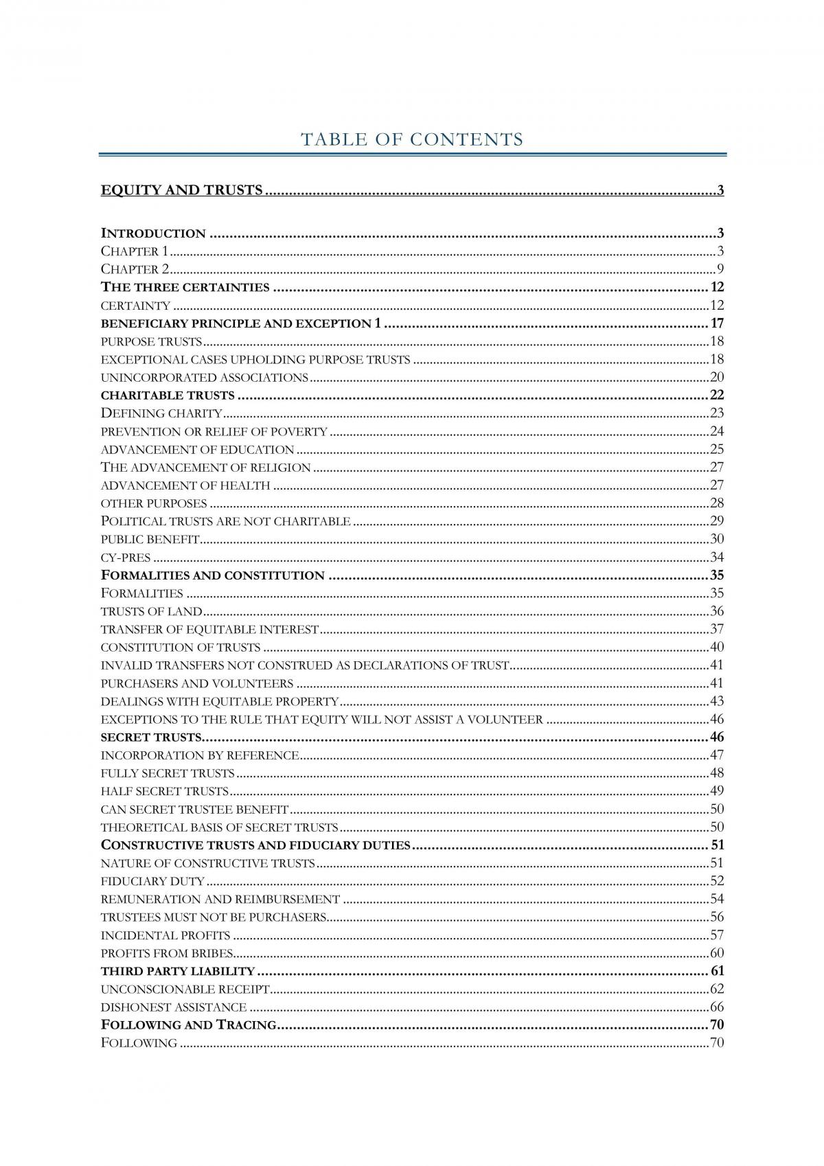 Equity and Trusts Notes - Page 1