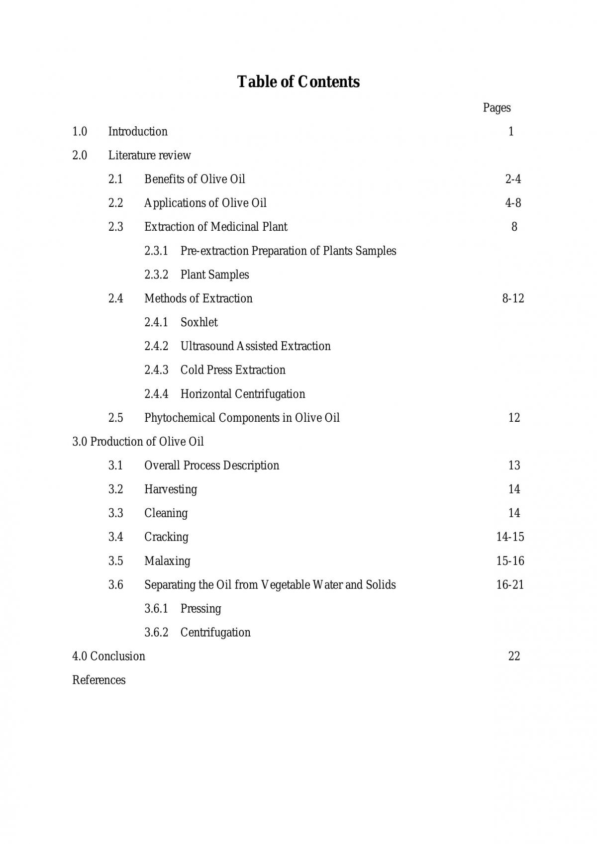 Assignment - Production of Olive Oil by Extraction - Page 1