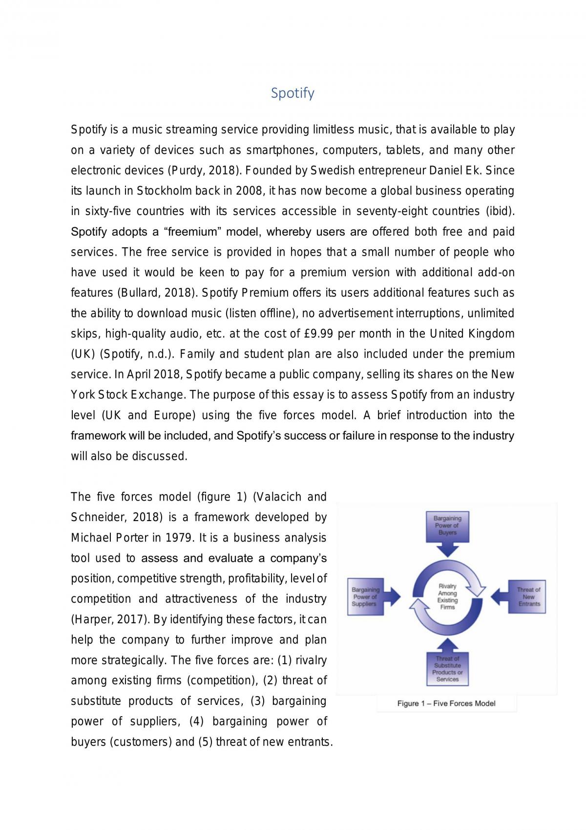 Spotify Essay - Page 1