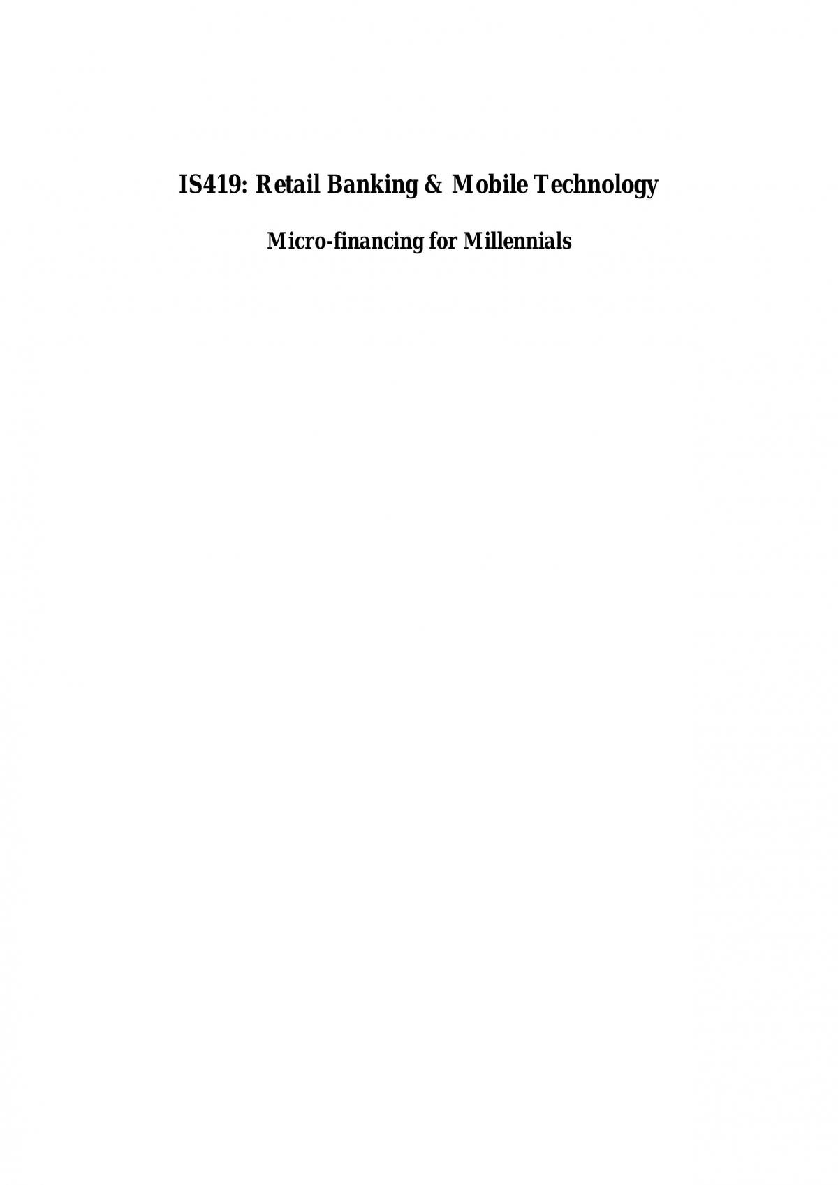 IS419 Group Project Report - Page 1