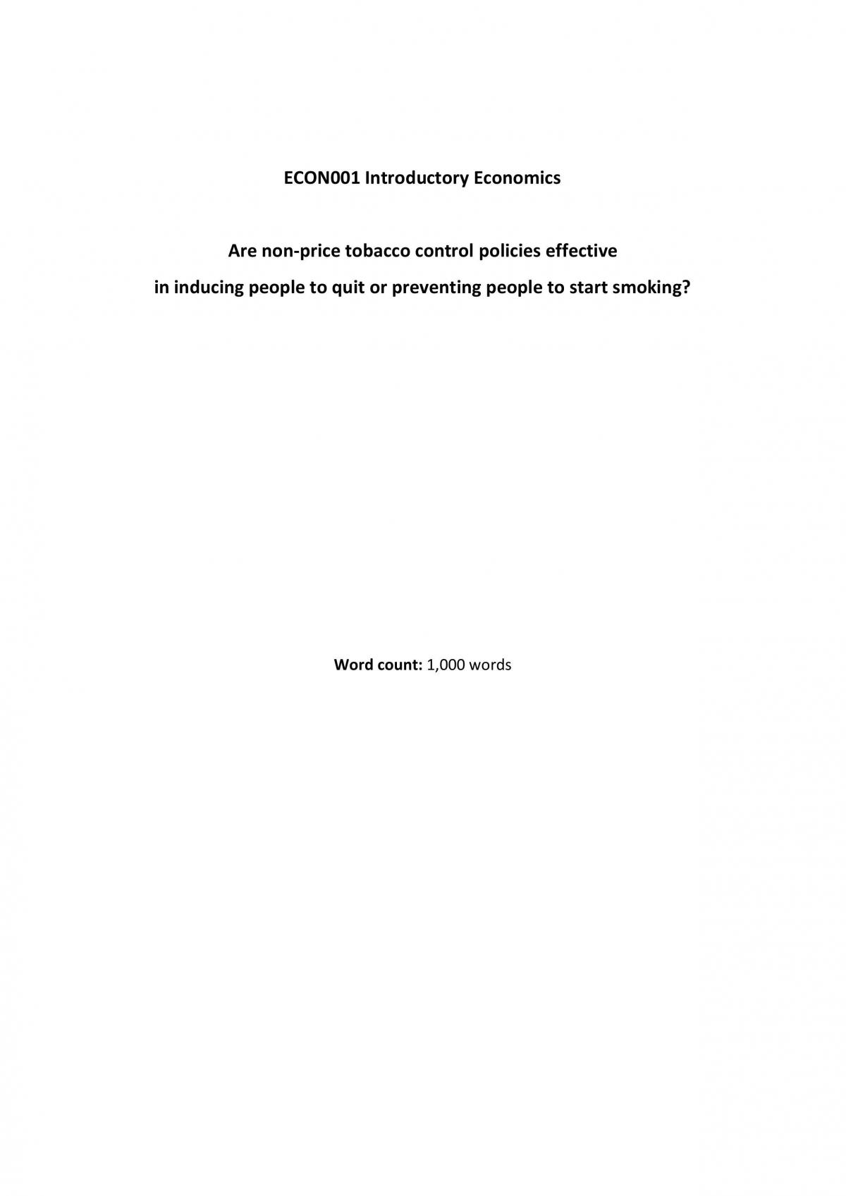 ECON001 Report - Page 1