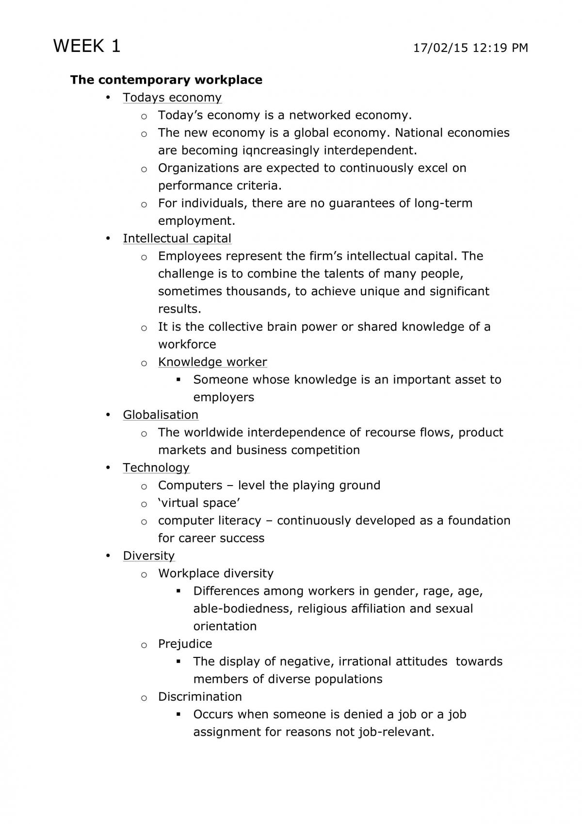 Introduction to Management Study Notes - Page 1
