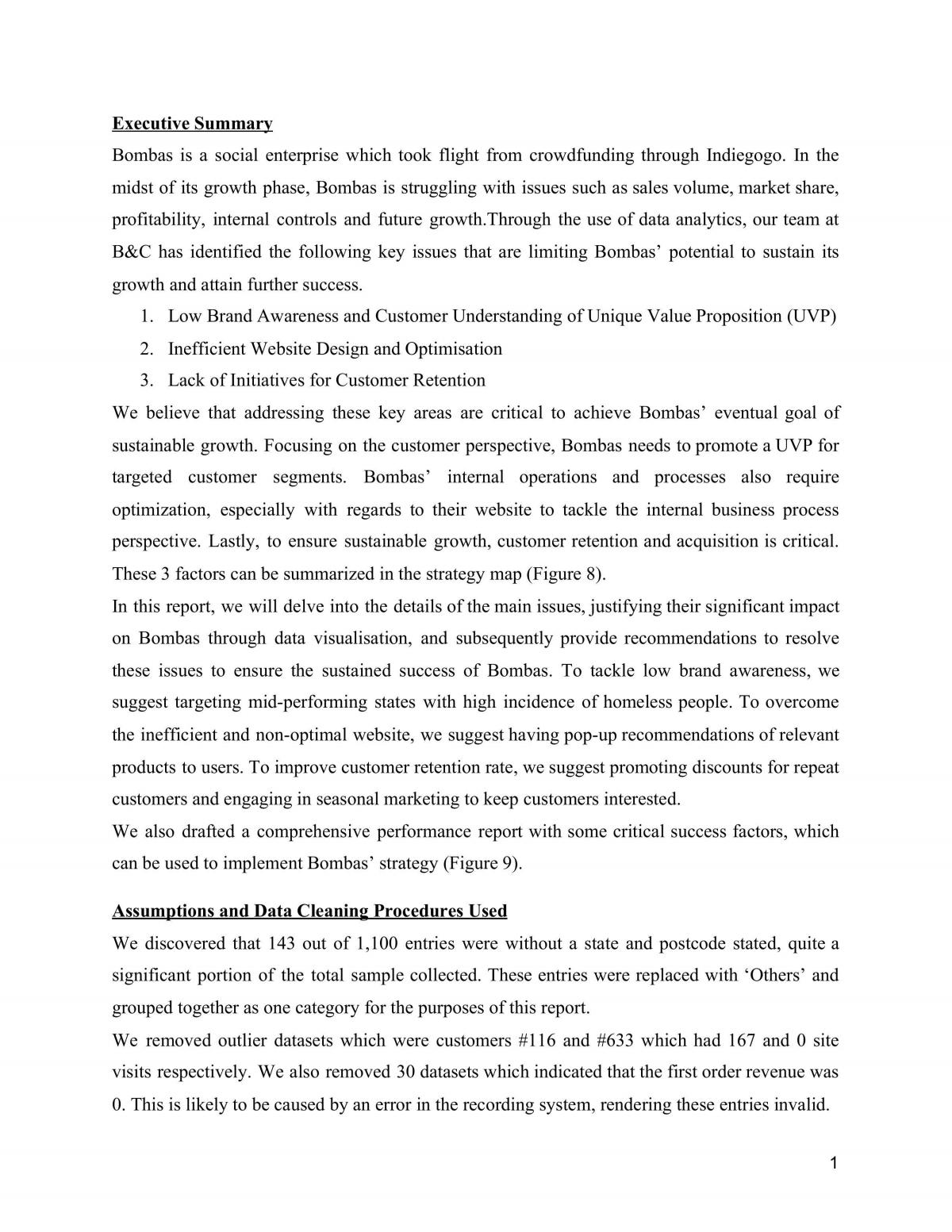 AC2105 Report - Bombas Socks - Page 1