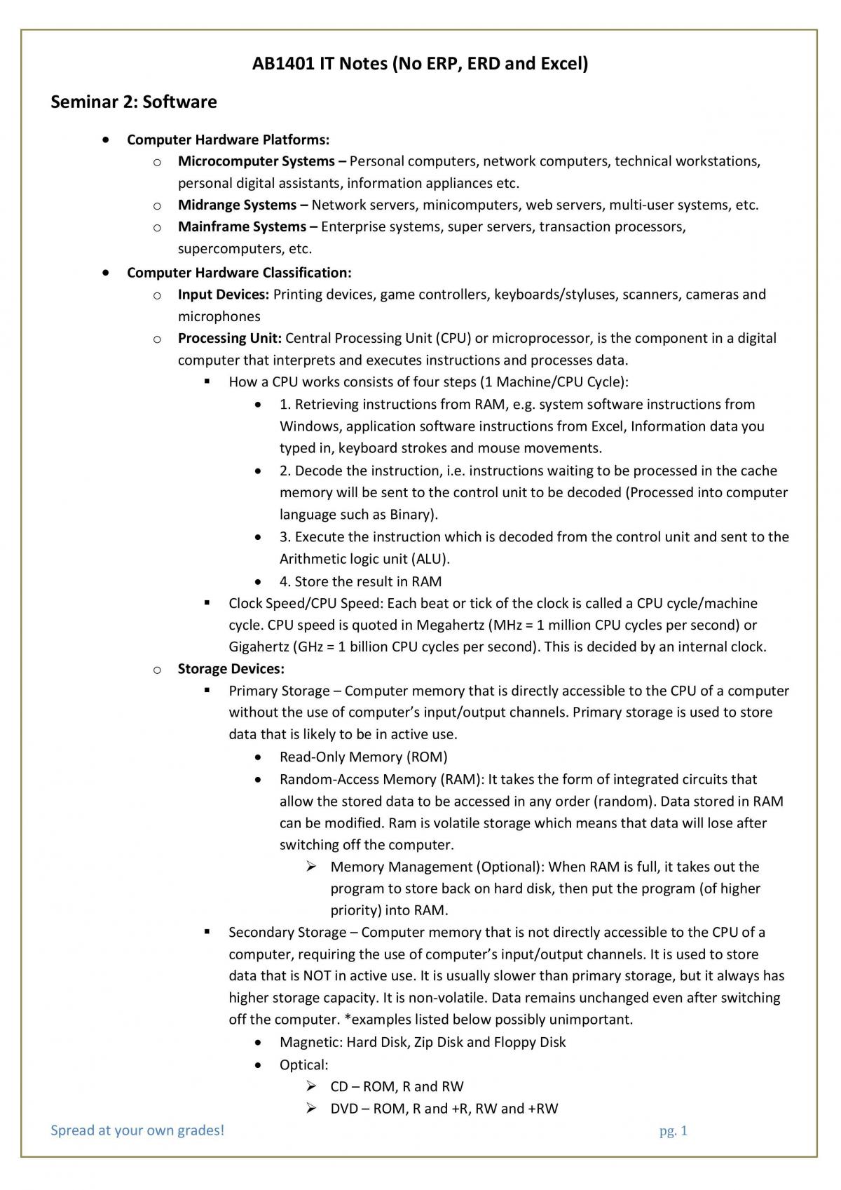 AB1401 Study Notes - Page 1