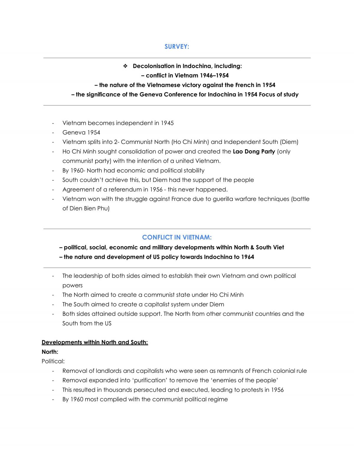 Comprehensive Conflict in Indochina study notes ! - Page 1