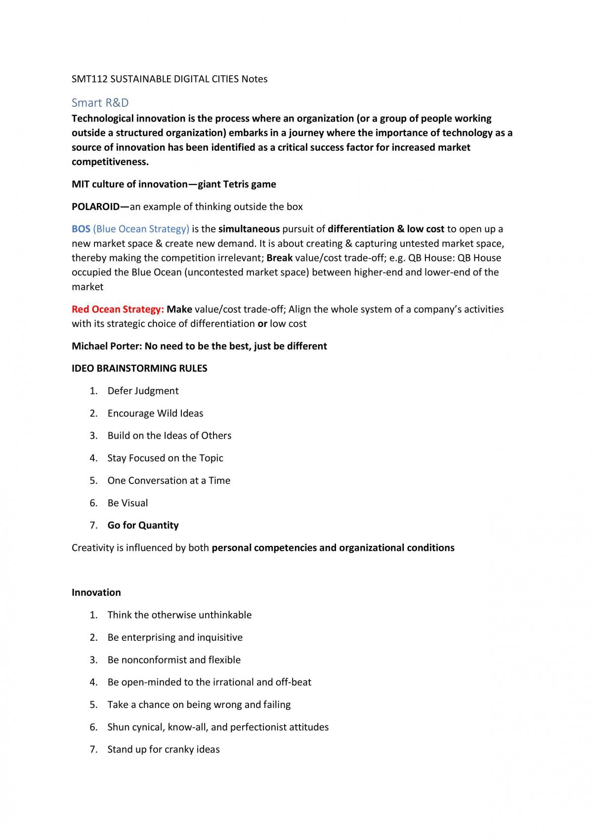 SMT112 Study Notes - Page 1