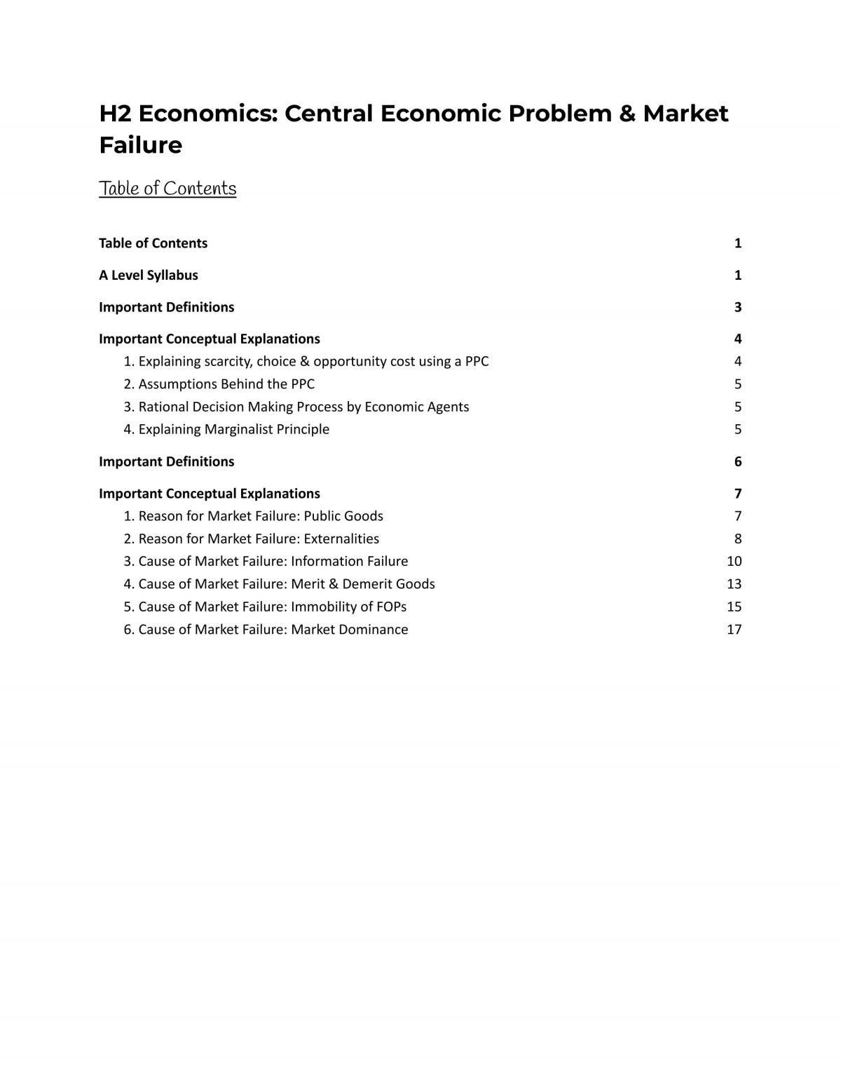 Central economic problem & market failure - Page 1