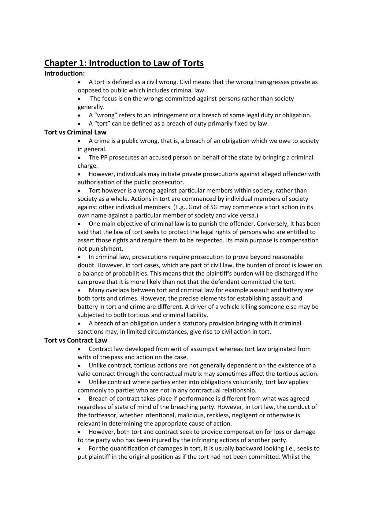 Law105 Tort Law - Page 1