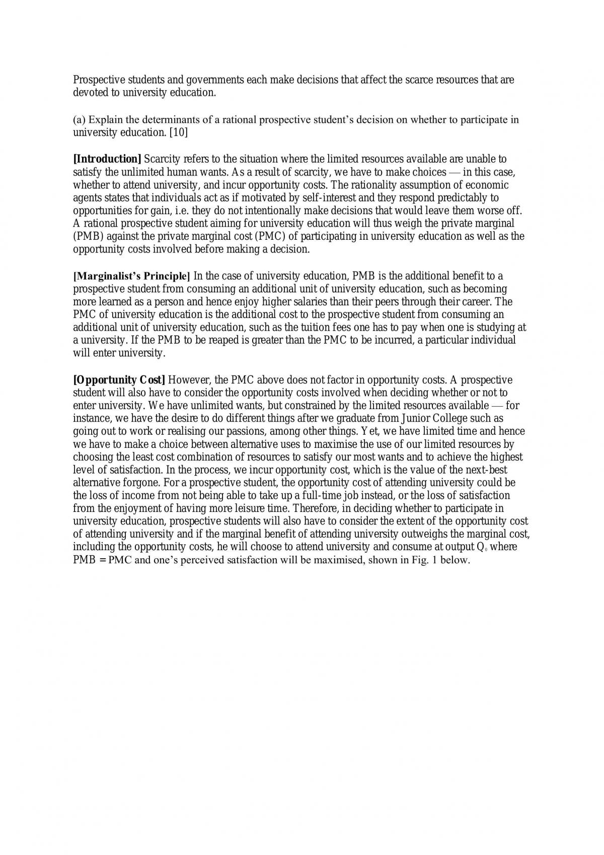 Decision Making (University Education) Essay - Page 1
