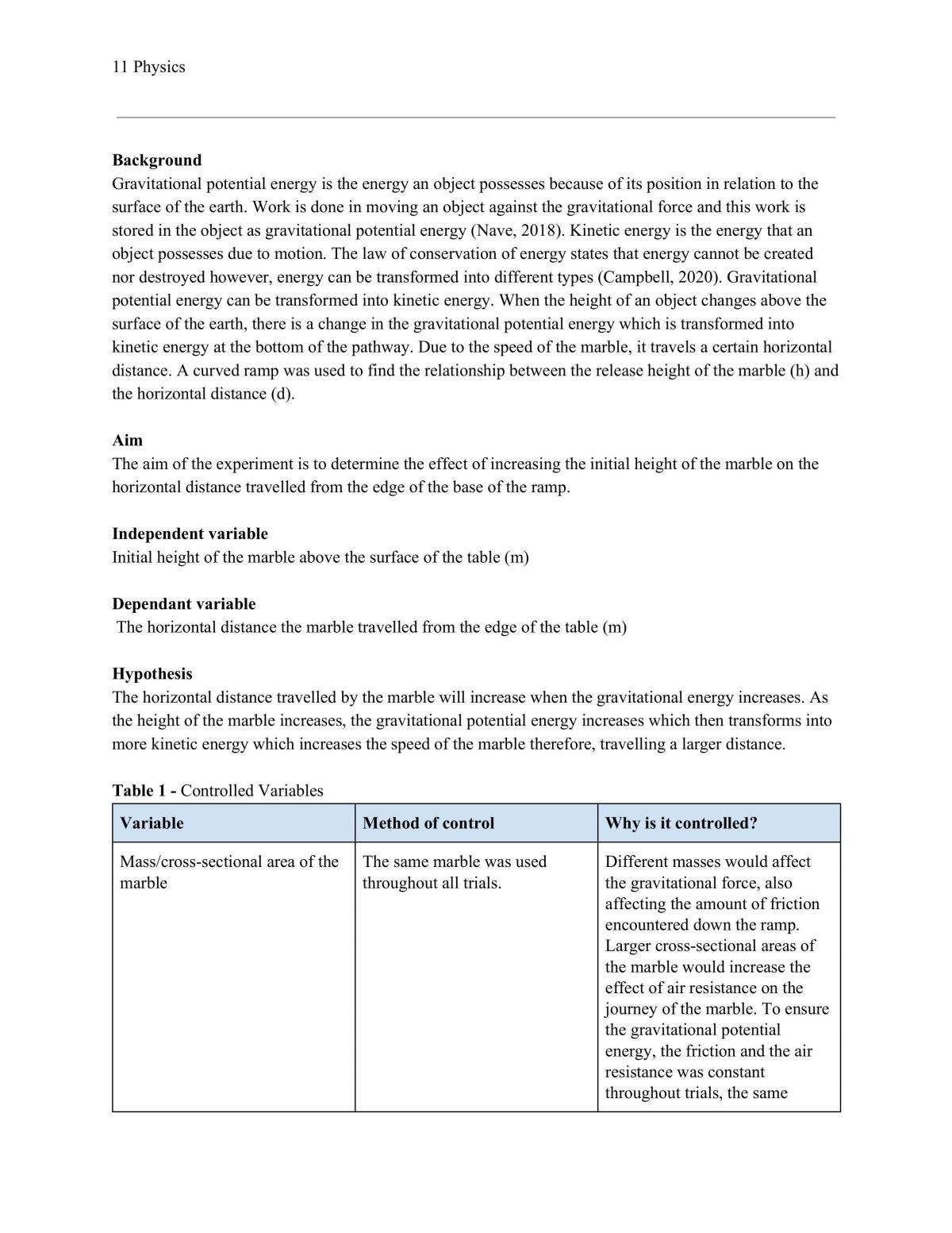 Energy Practical A+ - Page 1