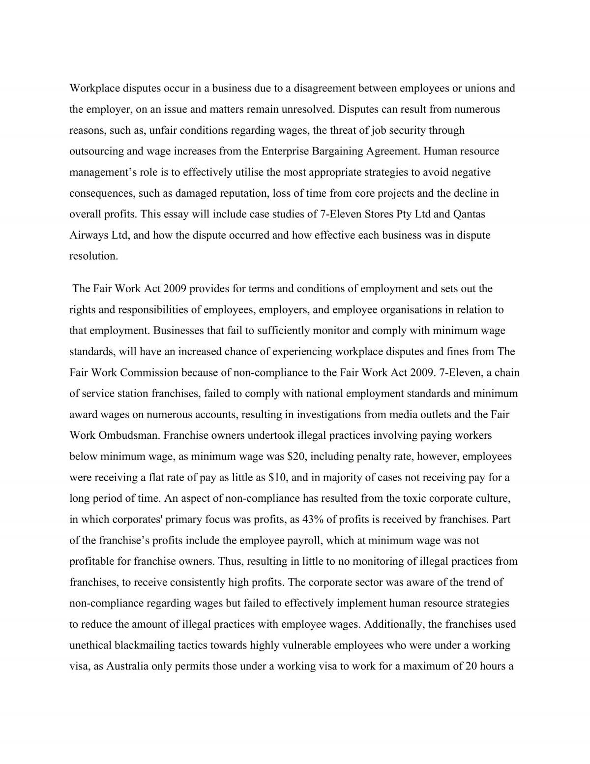 Workplace Disputes  - Page 1