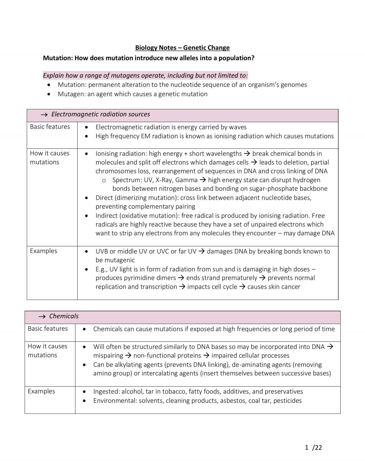 Module 6 - Genetic Change - Page 1
