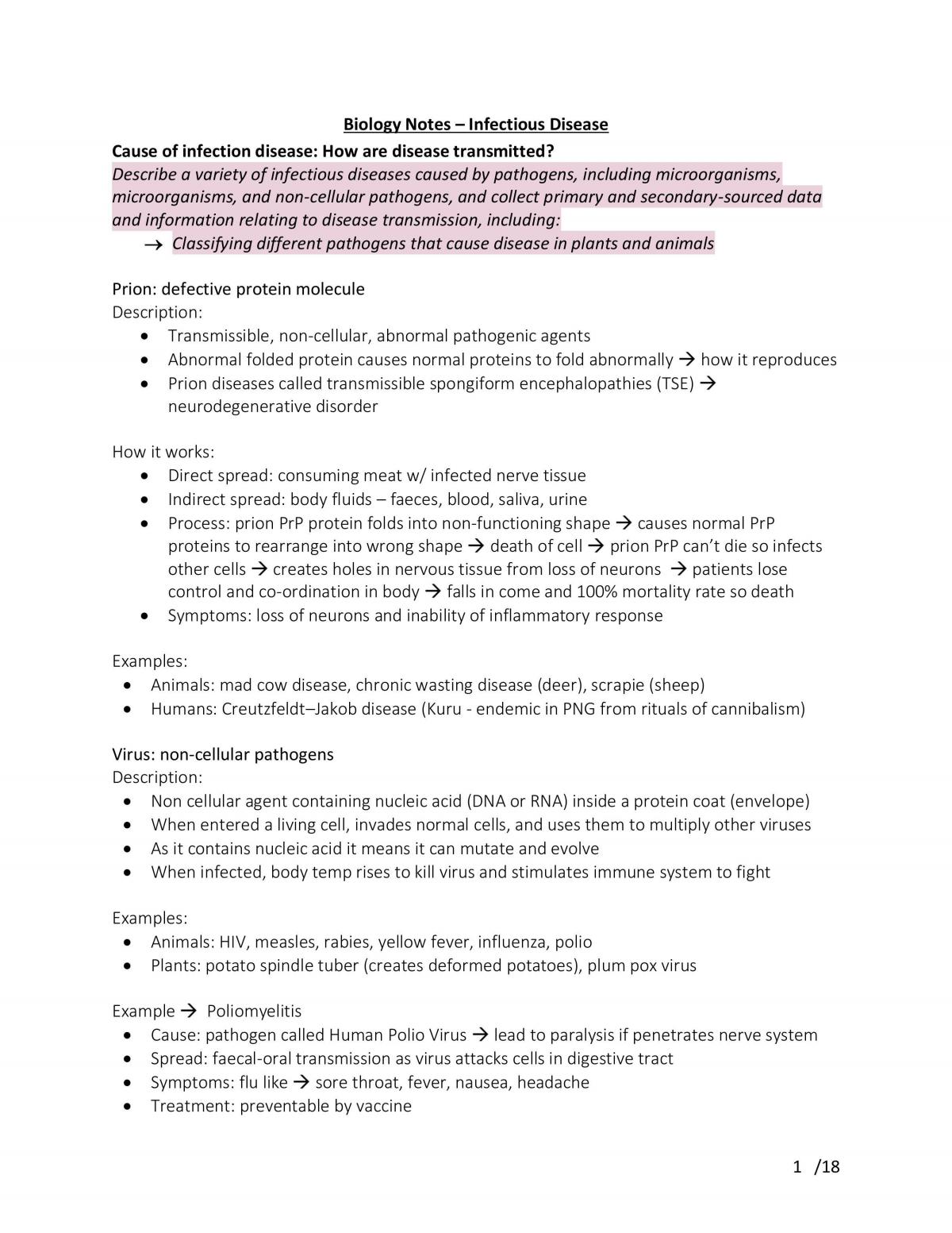  Module 7 - Infectious Disease - Page 1