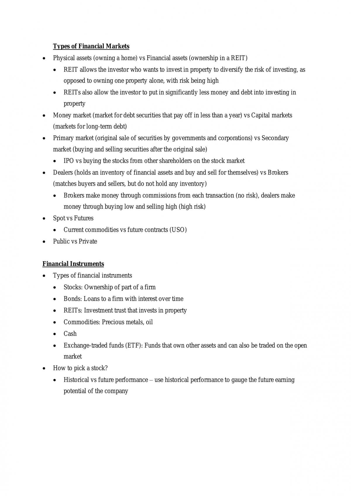 Finance 101 Notes - Page 1