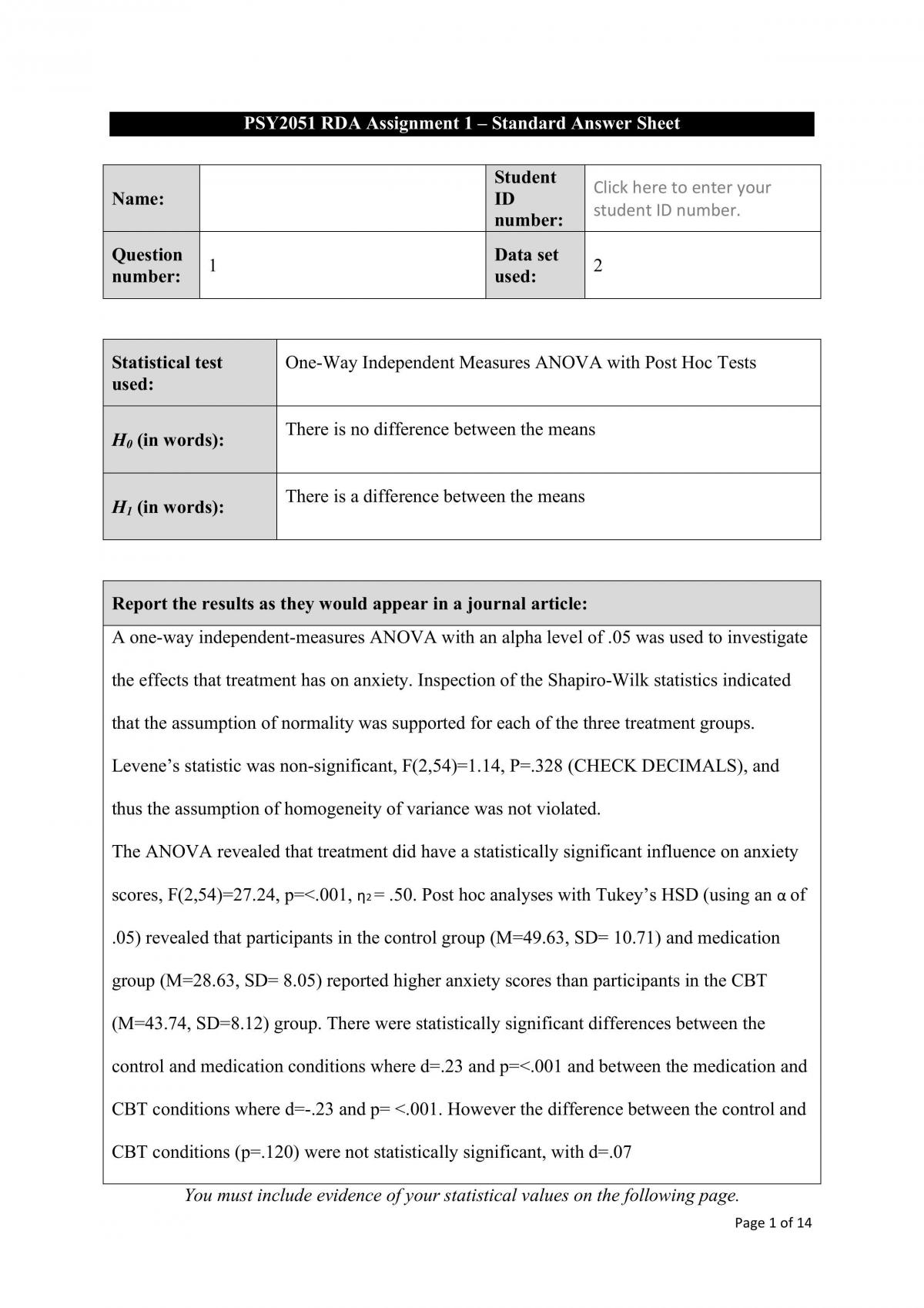 RDA 1- research data analysis  - Page 1