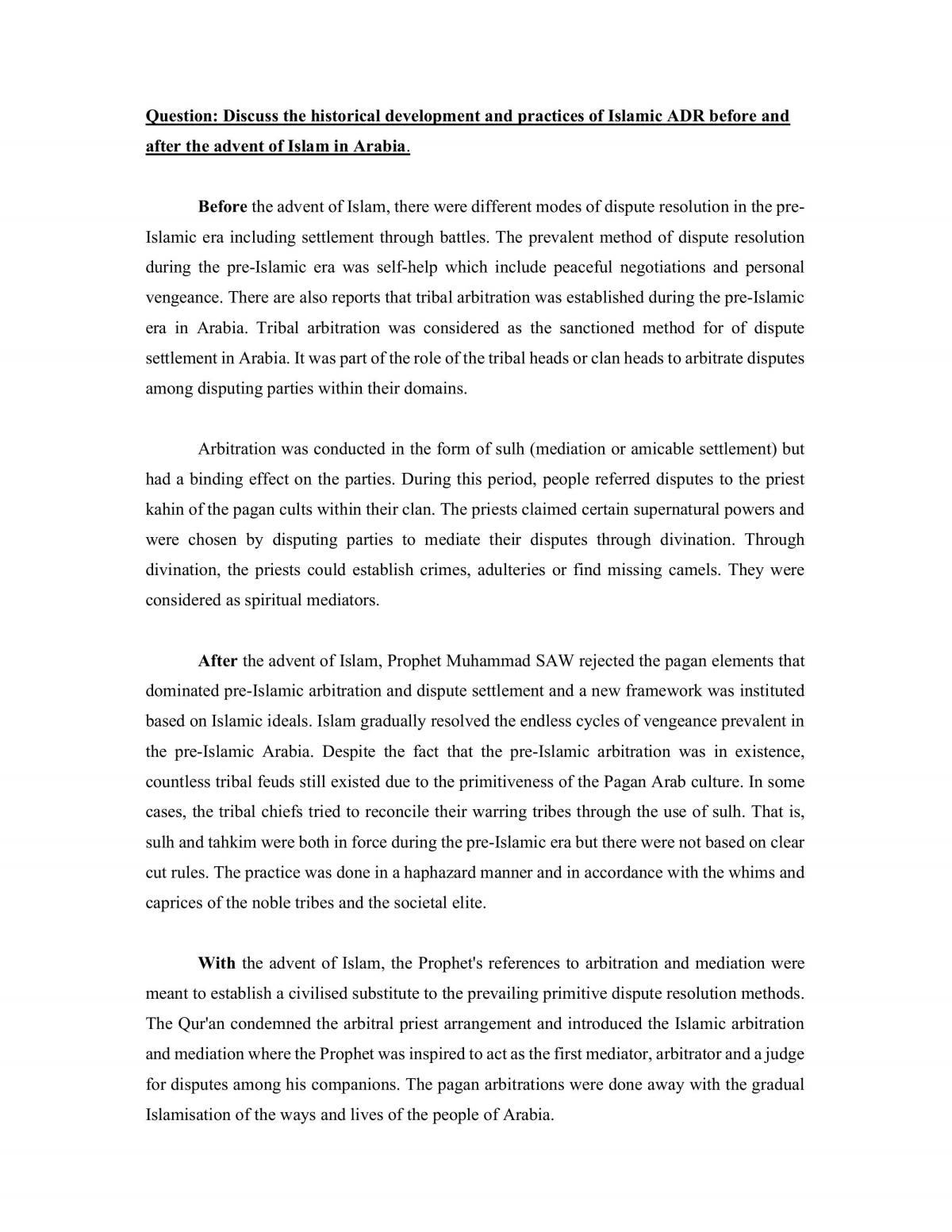 Development and Practices of Islamic ADR - Page 1