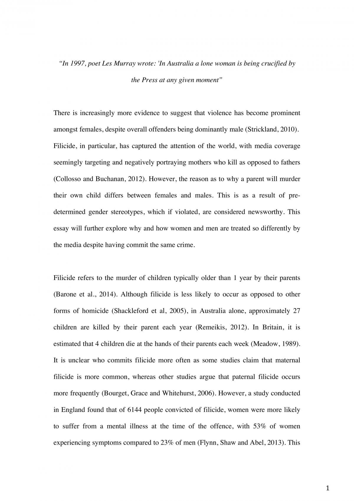 Major Essay - Page 1