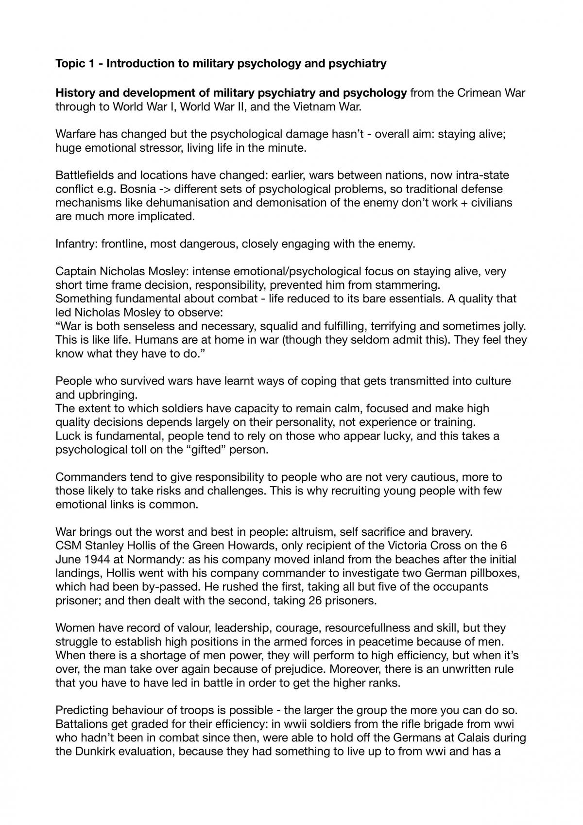 War in the Mind notes - Page 1