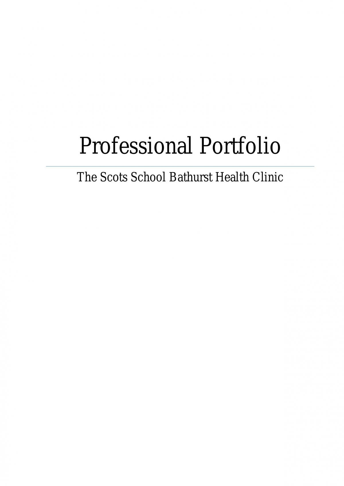 Professional placement portfolio - Page 1