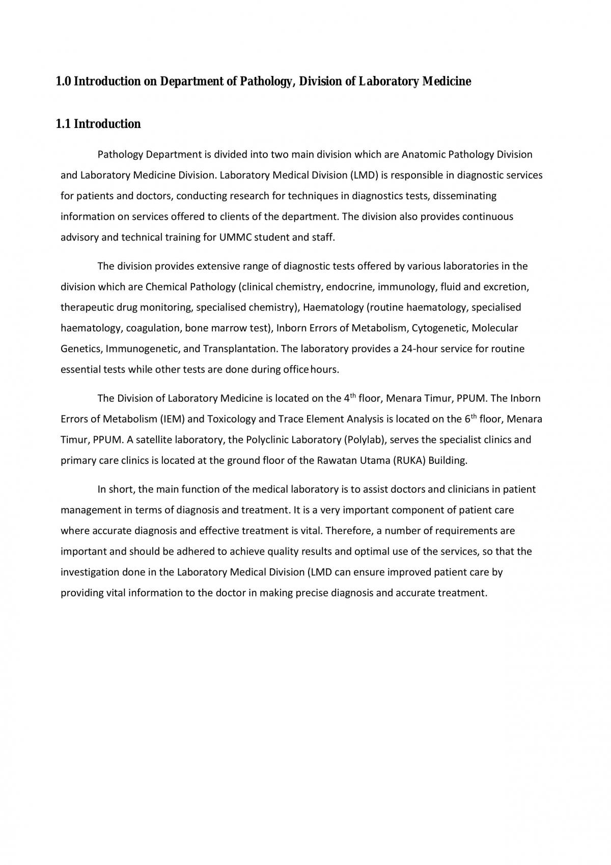 Laboratory Posting Report - Page 1