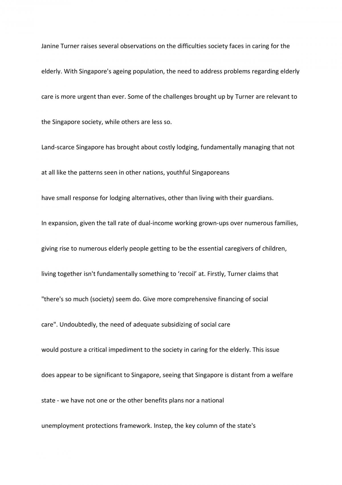 Difficulties society faces in caring for the elderly - Page 1