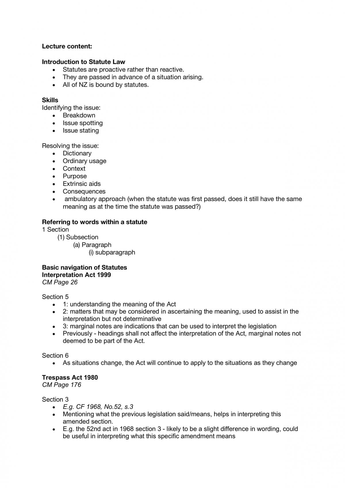 LAWS123 Complete lecture and tutorial notes - Page 1