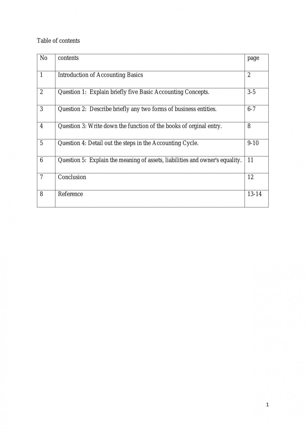 Introduction to Accounting project - Page 1