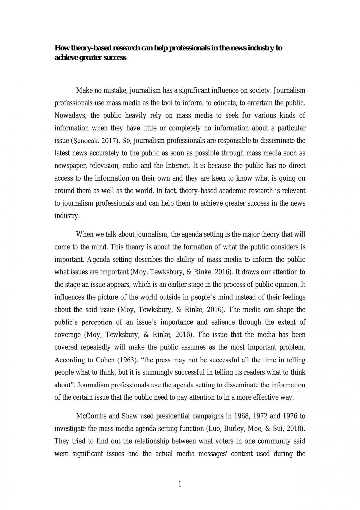 Understanding Journalism Individual Project - Page 1