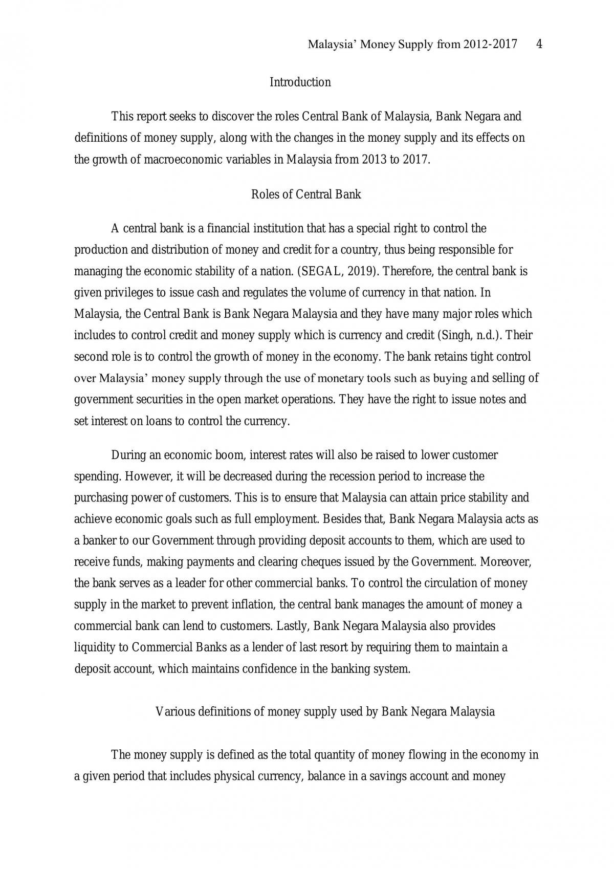 Group Malaysia Money Supply Analysis  - Page 1