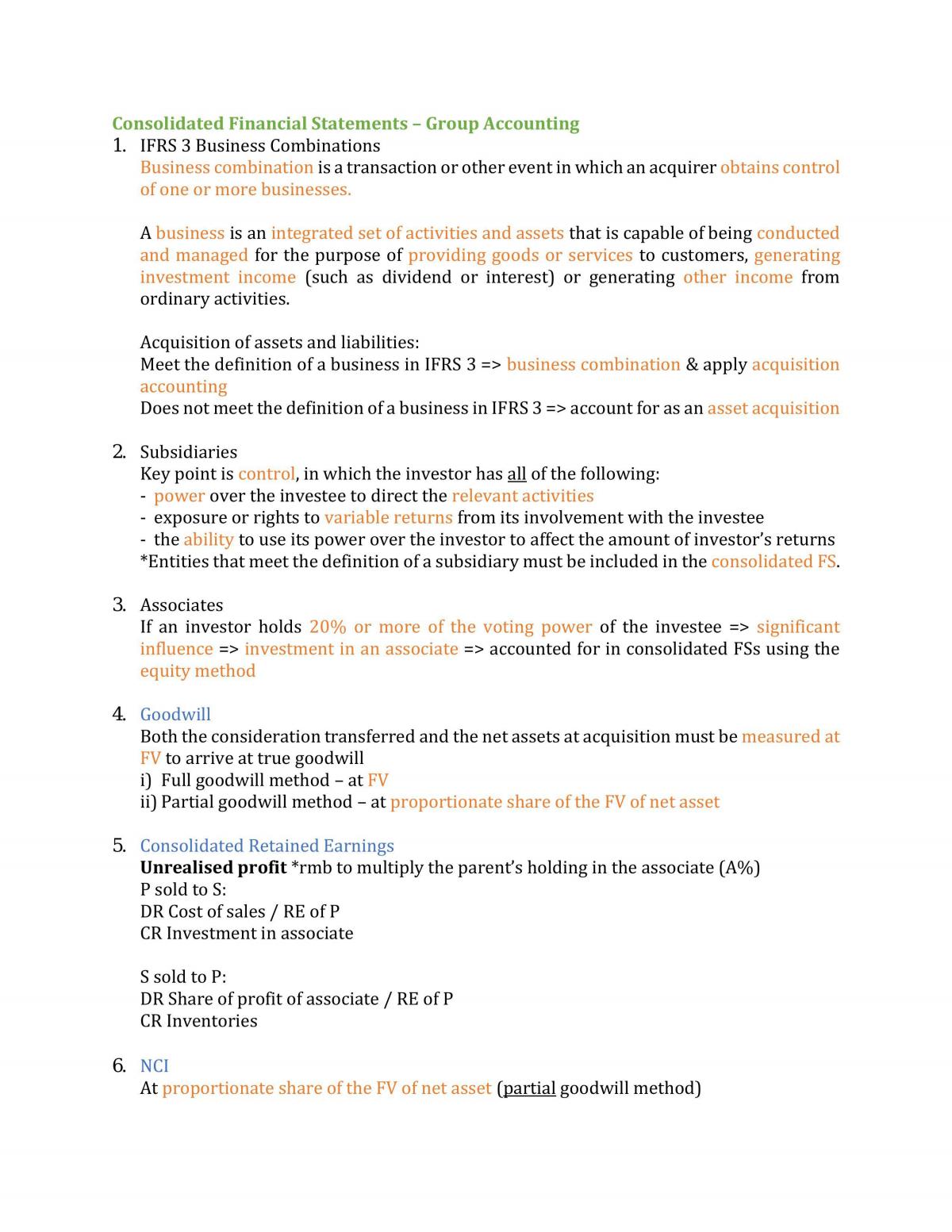 Financial Reporting Study Notes - Page 1