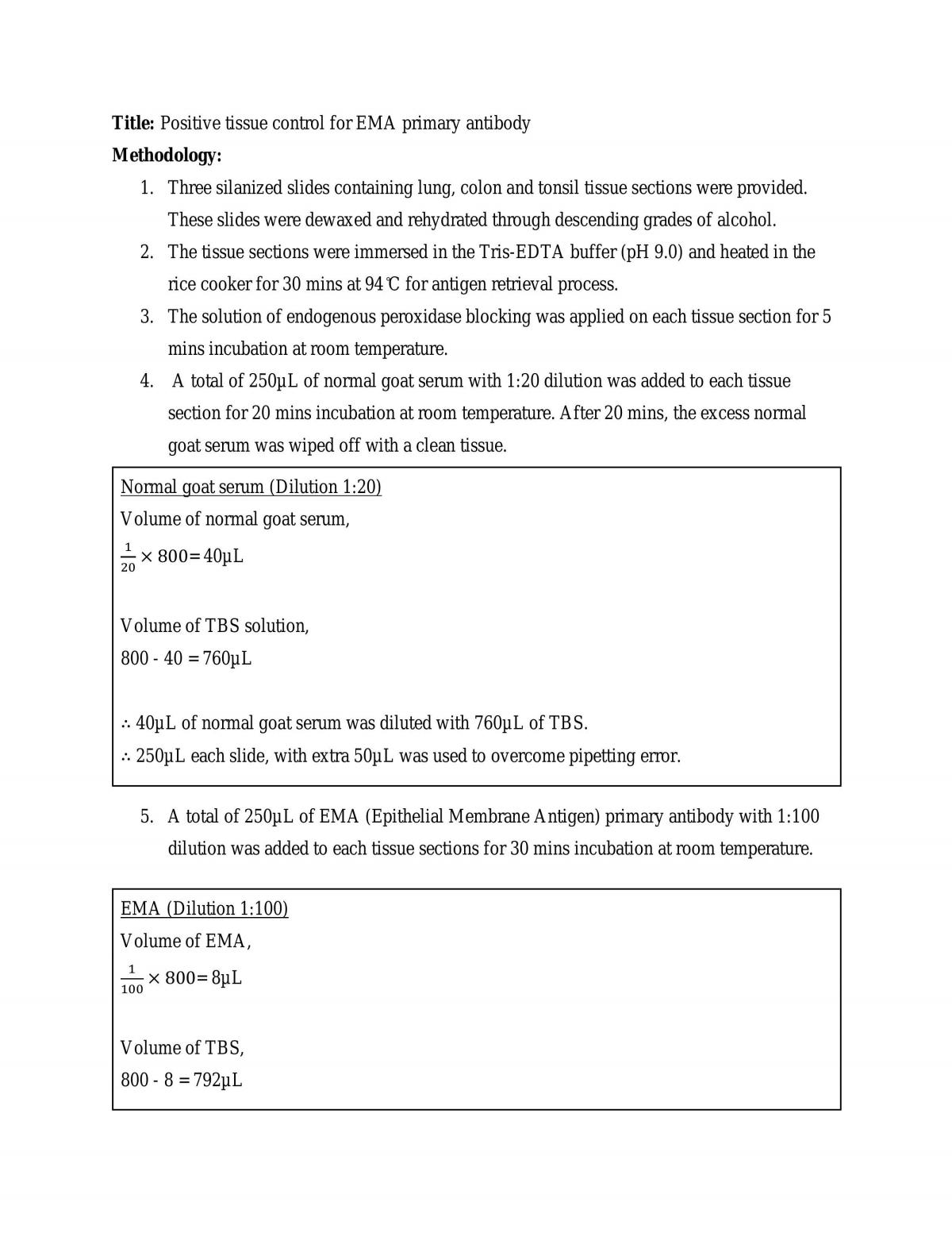 Positive tissue control for EMA primary antibody - Page 1