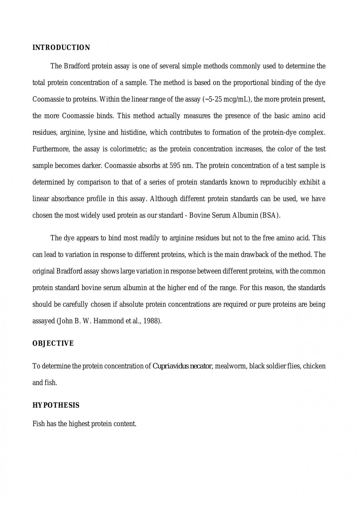 Bradford Protein Assay - Page 1