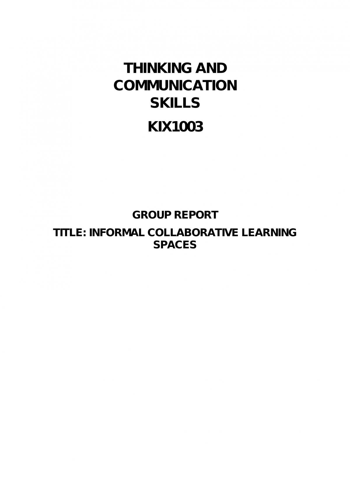 Informal Collaborative Learning Spaces - Page 1