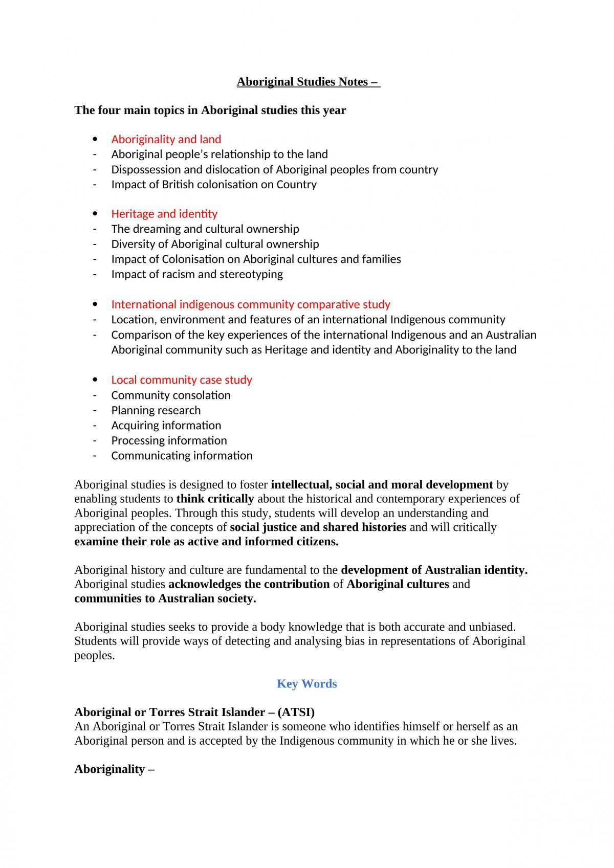 Aboriginal Studies Complete - Page 1