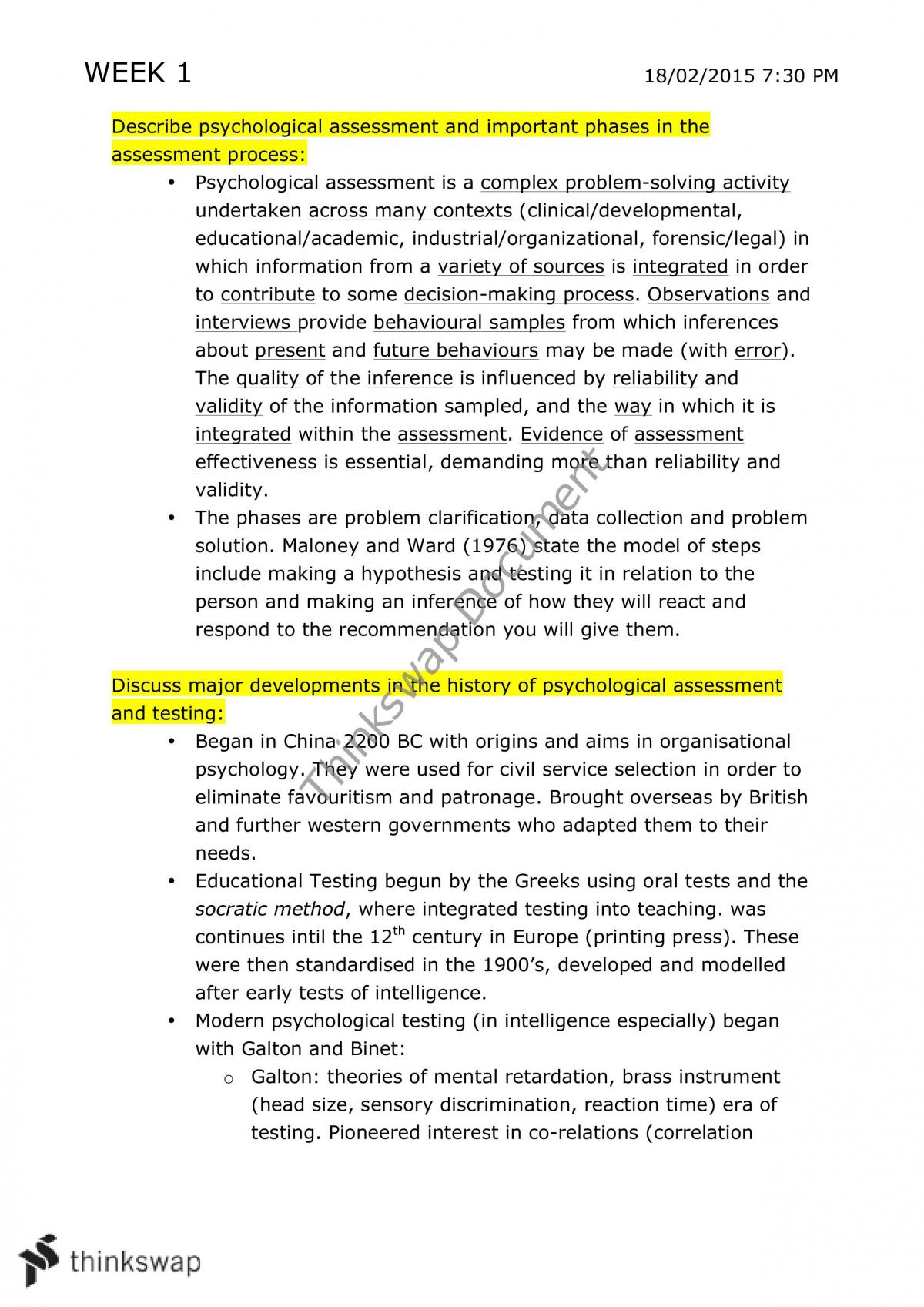 Exam Revision Notes - Page 1