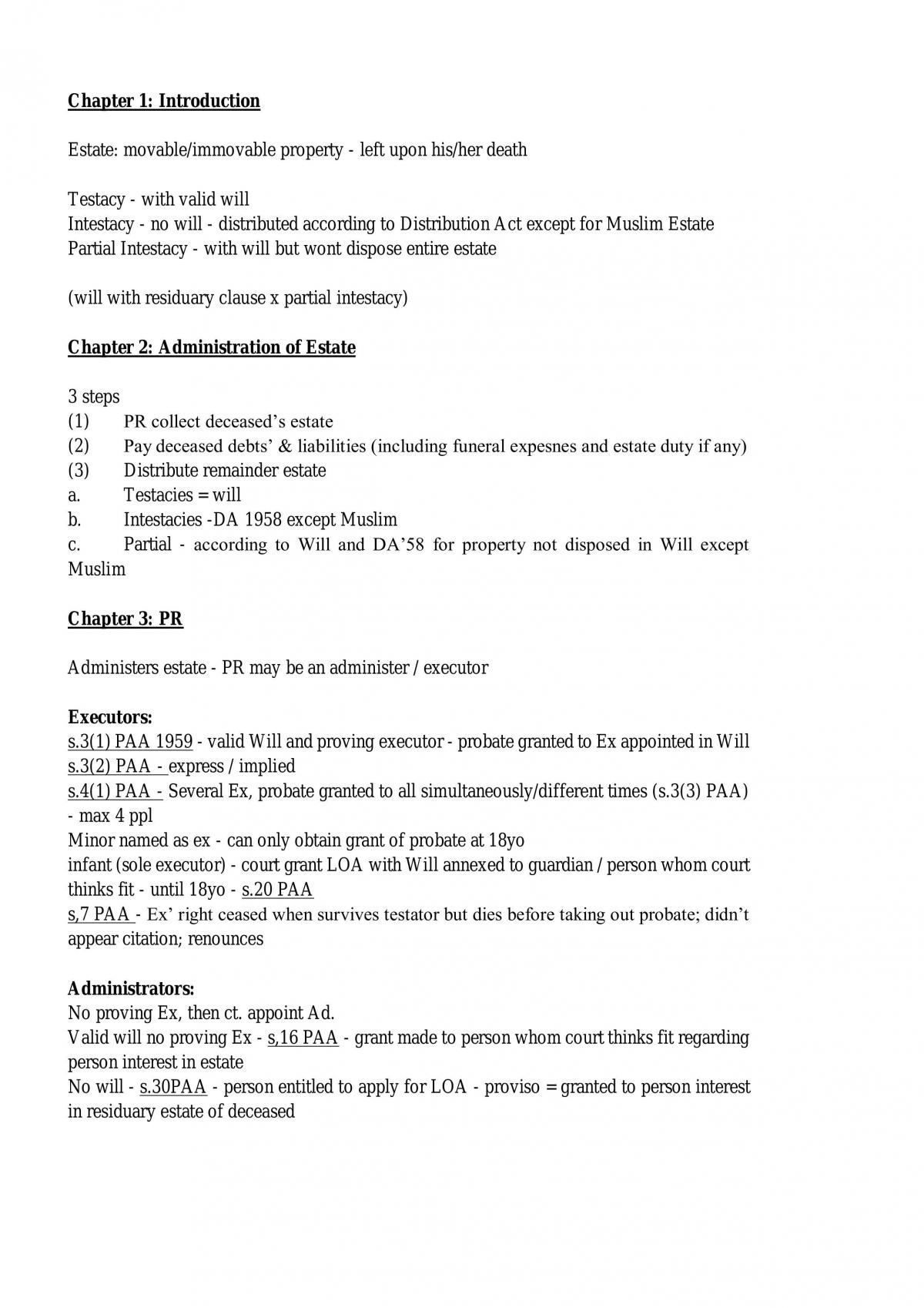 Probate Notes - Page 1