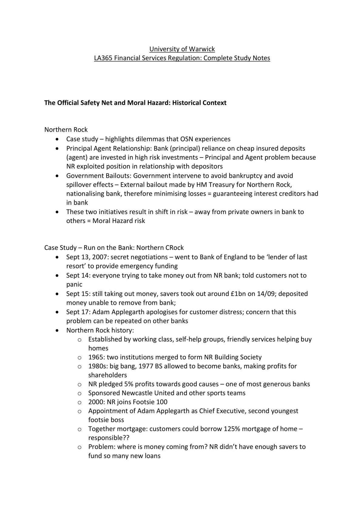 Financial Services Regulation Complete Notes - Page 1